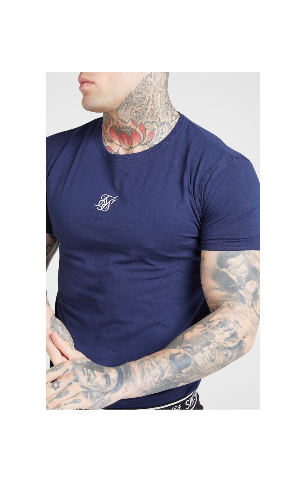 SikSilk Hemd Comfort - Weiß und Marineblau (2Er - Set) - 1 T-Shirt Weiß und 1 T-Shirt Marineblau (1)