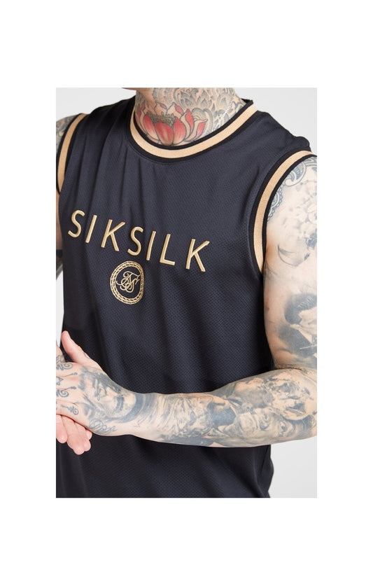 SikSilk Weste Basketball - Schwarze und Gold