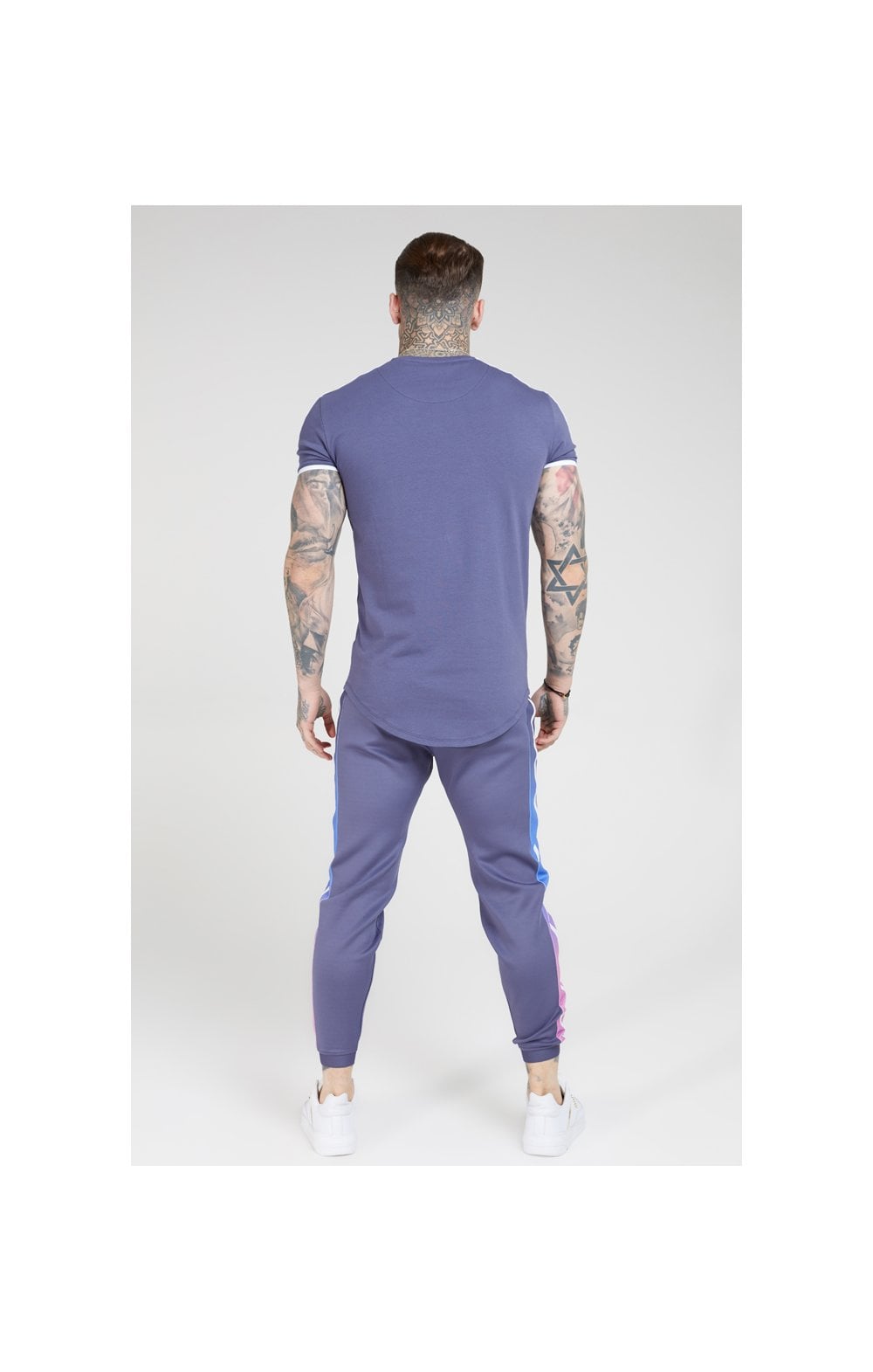 SikSilk Fitted Fade Cuffed Pants – Tri-Neon Fade (5)