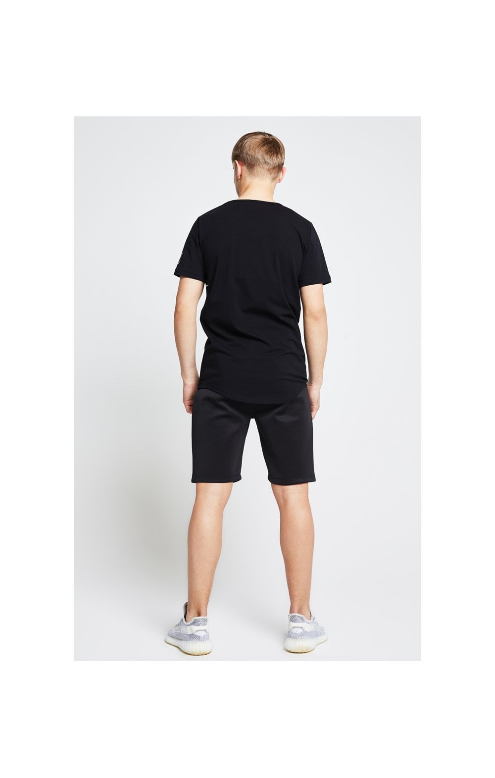 Illusive London Shorts Jersey mit Zierband - Schwarz (5)