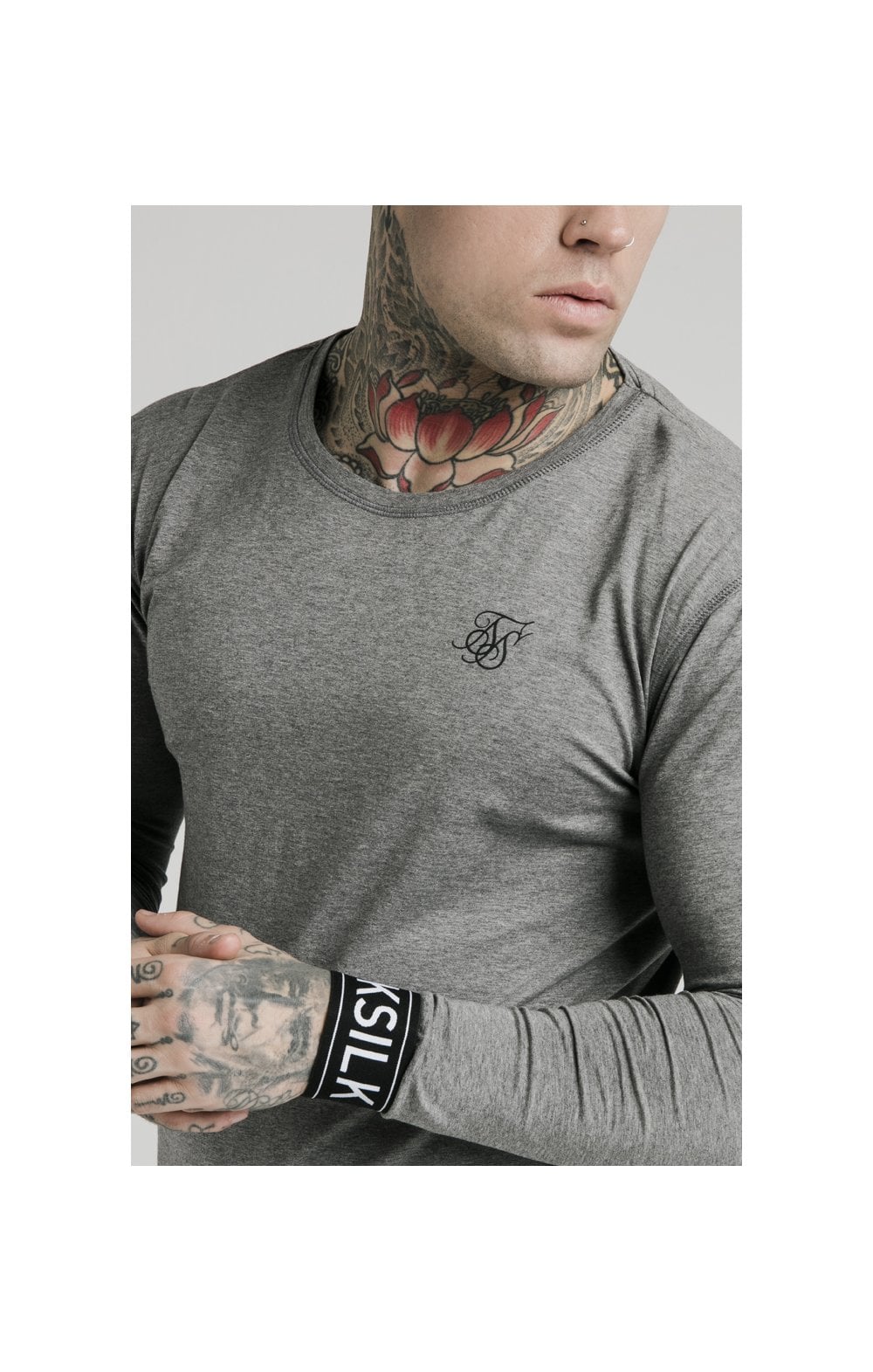 Grey Marl Long Sleeve T-Shirt (1)