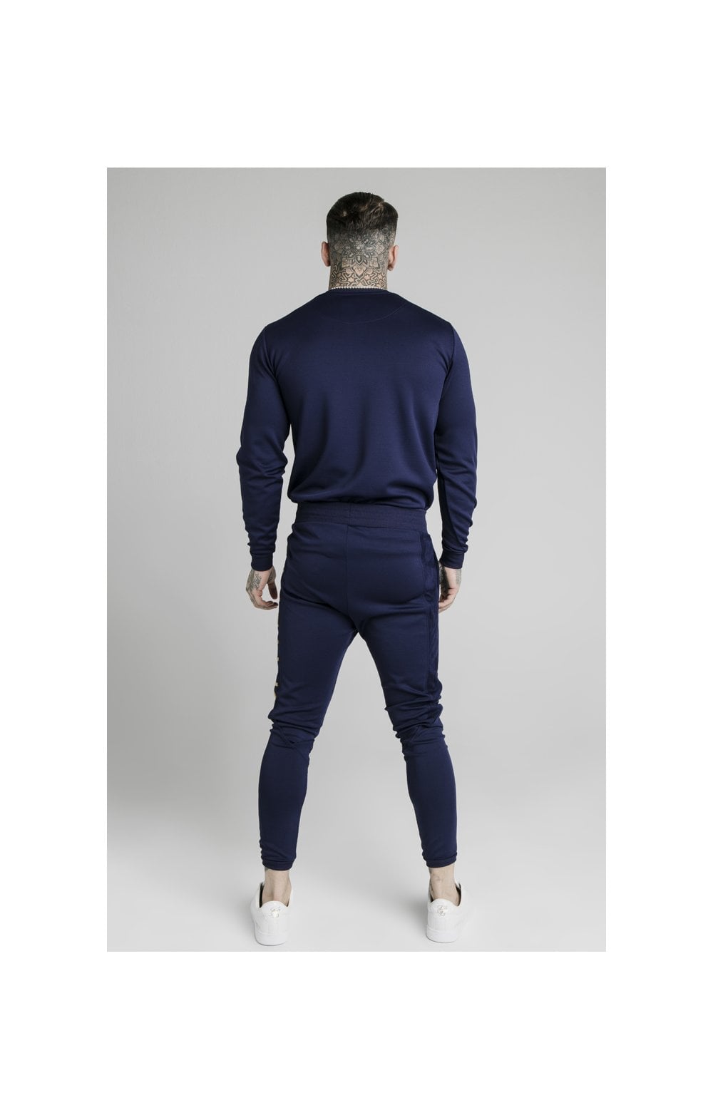 SikSilk Fitted Panel Cuff Pants - Navy Eclipse (7)