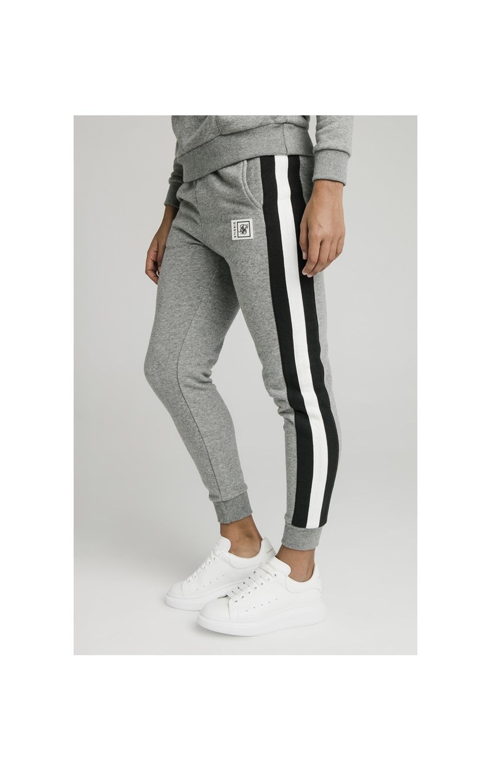 SikSilk Luxe Track Pants - Grey Marl (3)