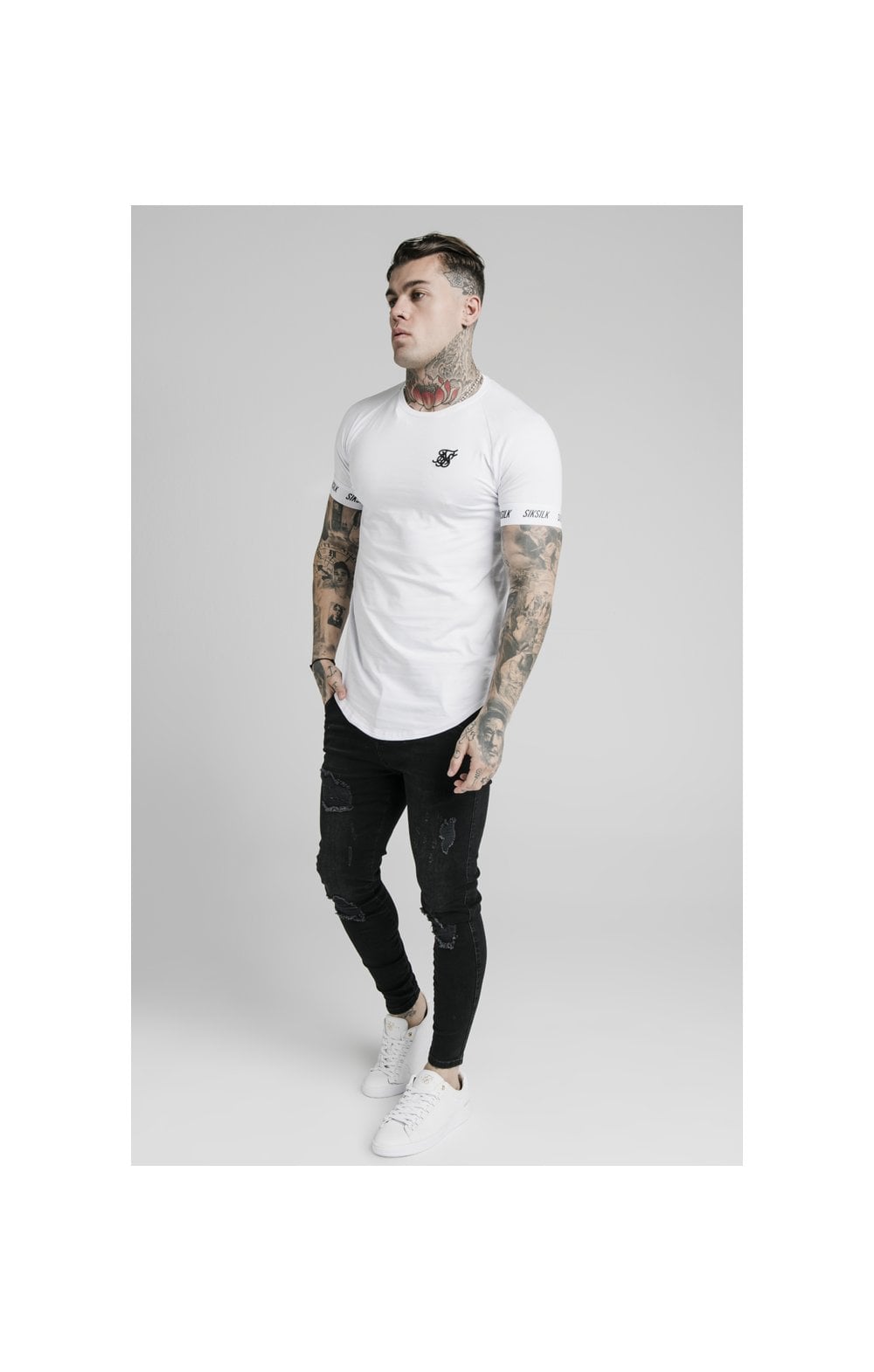 White Raglan Tech T-Shirt (3)
