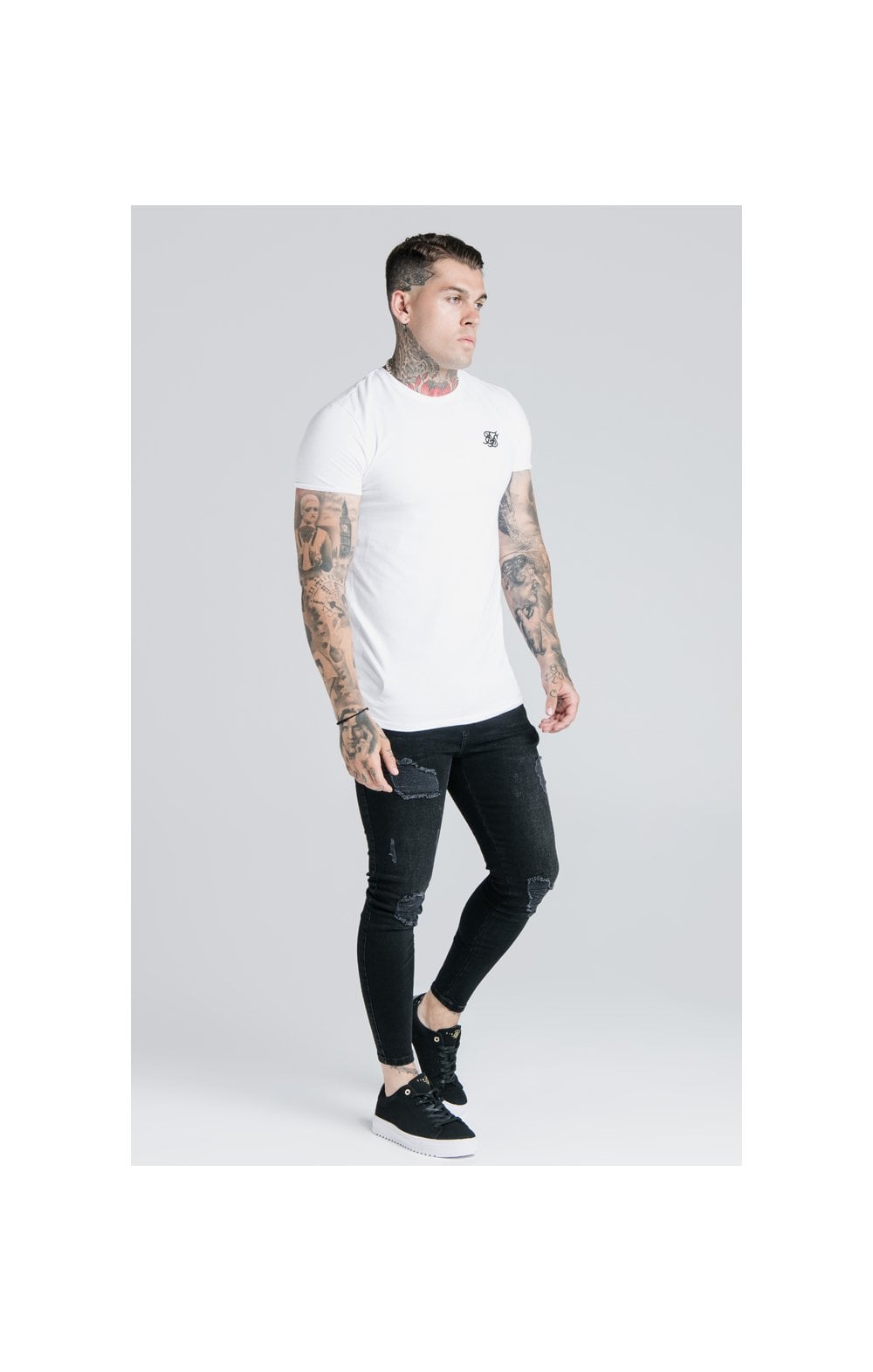 White Essential Muscle Fit T-Shirt (3)
