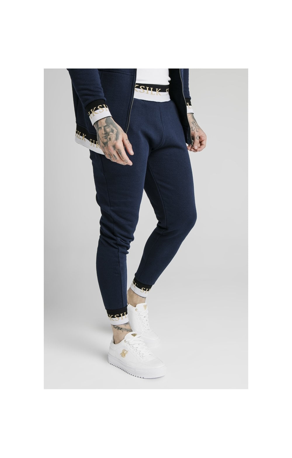 SikSilk Deluxe Fitted Jogger - Navy (2)