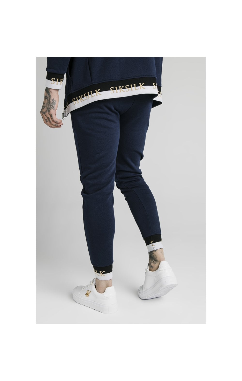 SikSilk Deluxe Fitted Jogger - Navy (4)