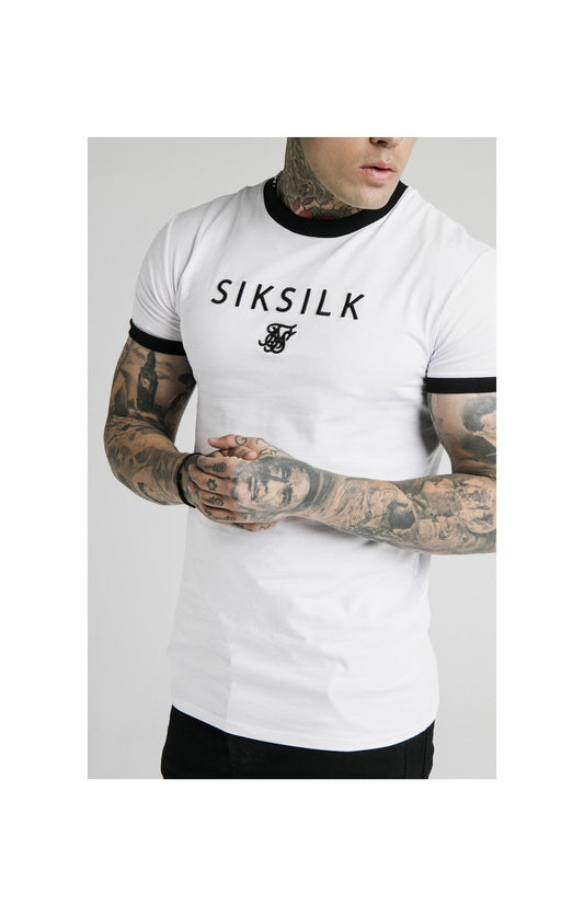 SikSilk S/S Straight Hem Gym Tee - White
