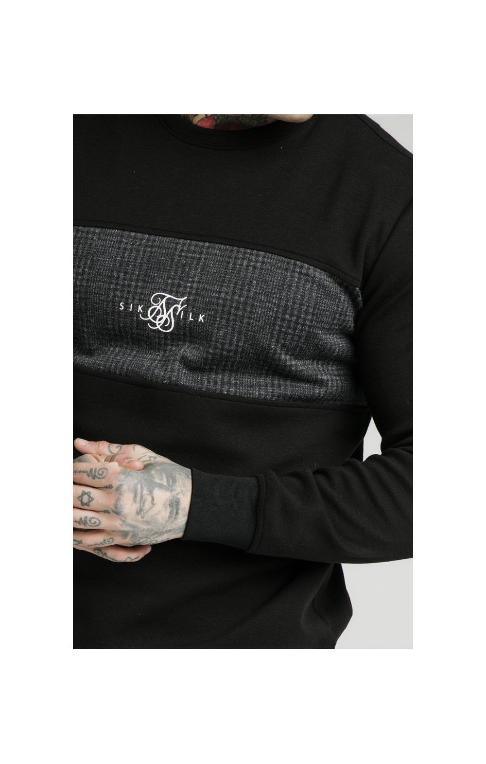 SikSilk Crew Sweater - Grey (1)
