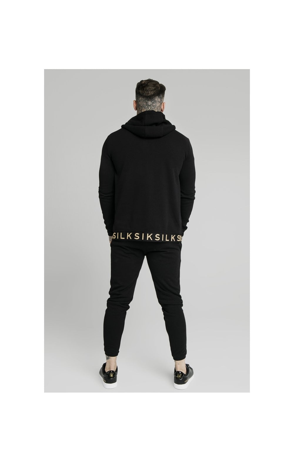 SikSilk Elastic Jacquard Pants - Black (5)