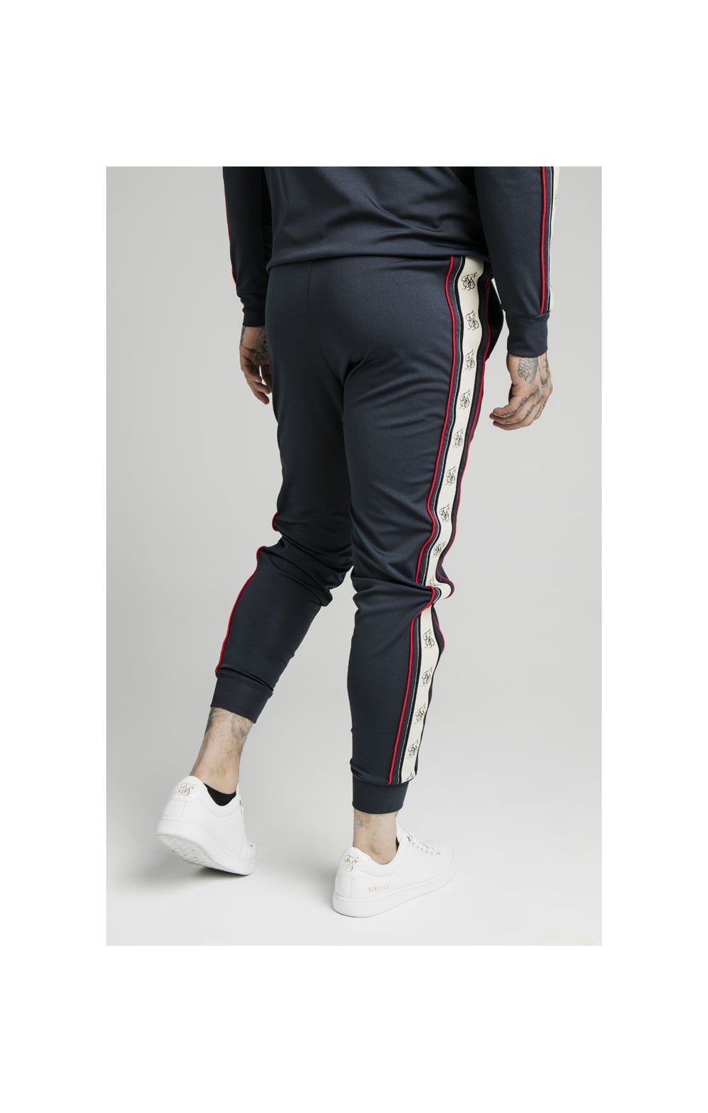 SikSilk Premium Tape Cuffed Pants – Navy (2)