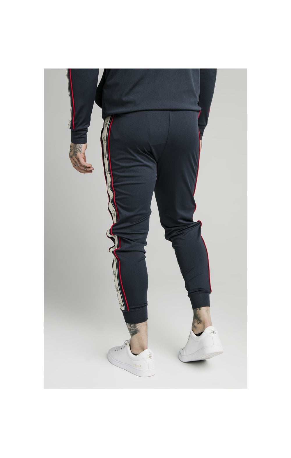 SikSilk Premium Tape Cuffed Pants – Navy (3)