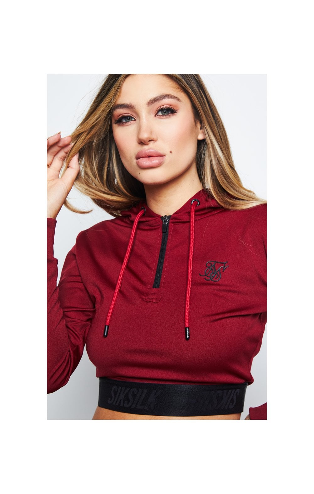 SikSilk Gym Track Top - Red (1)