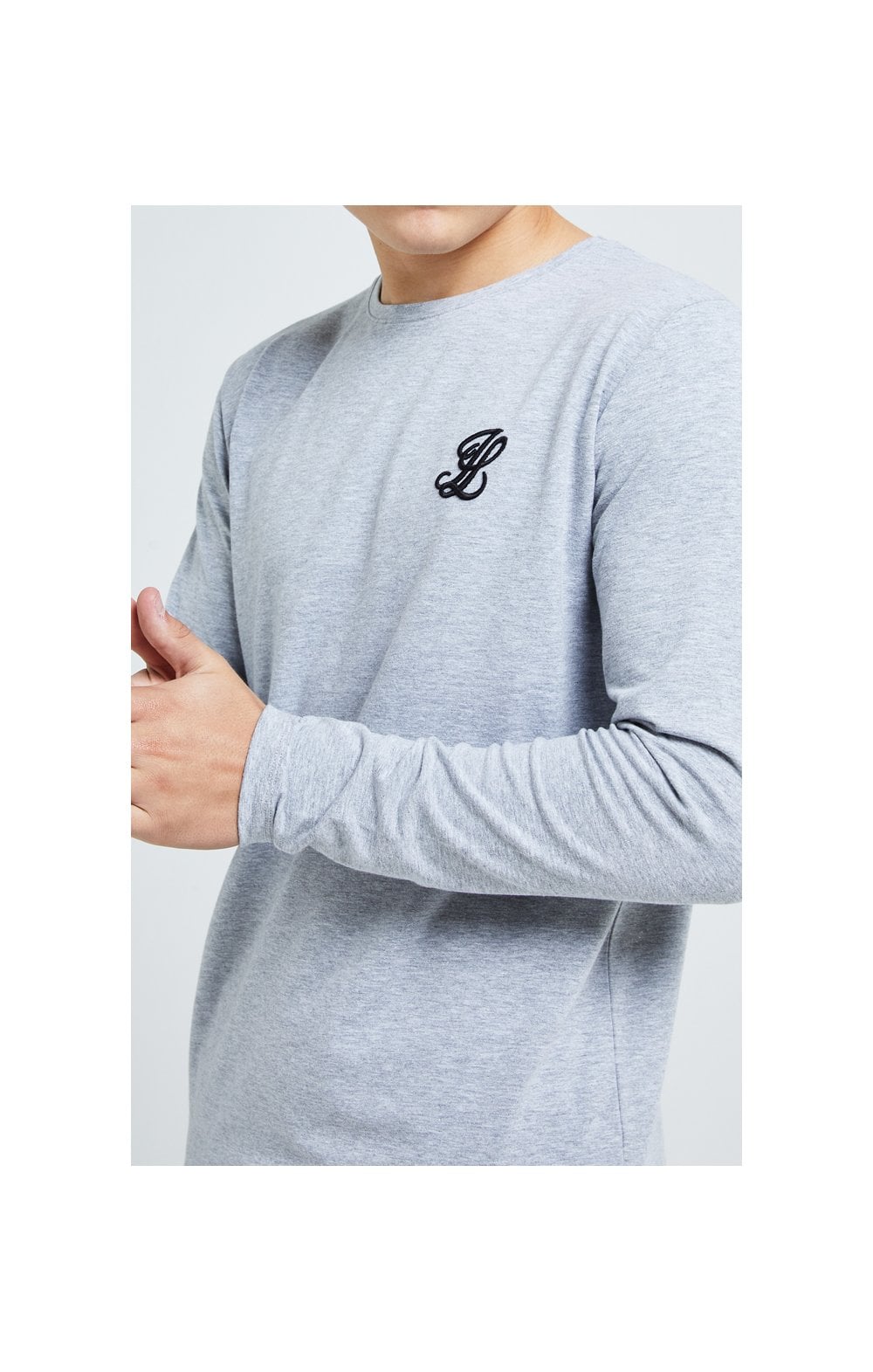 Boys Illusive Grey Marl Essentials Long Sleeve T-Shirt (2)