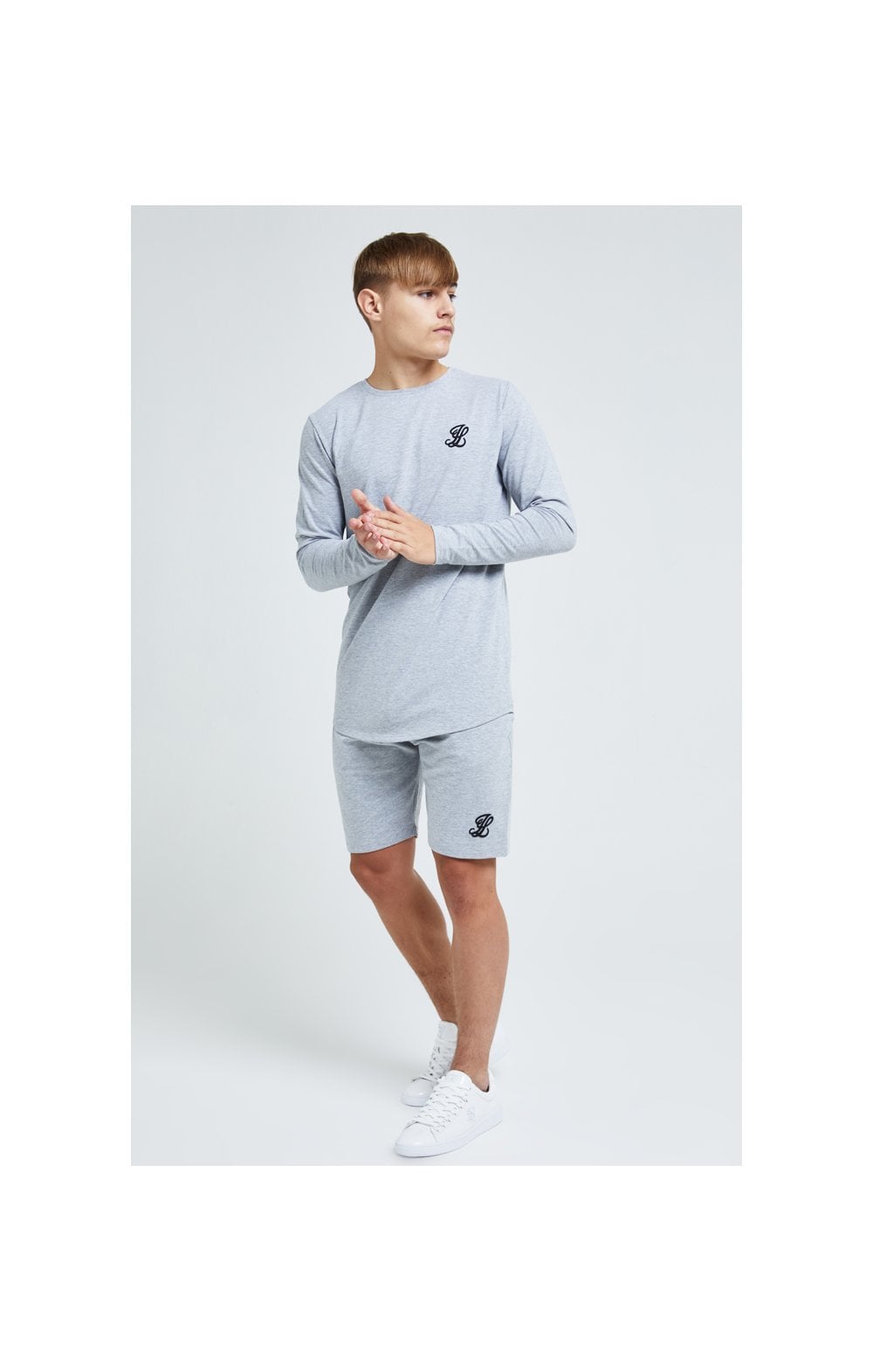 Boys Illusive Grey Marl Essentials Long Sleeve T-Shirt (4)