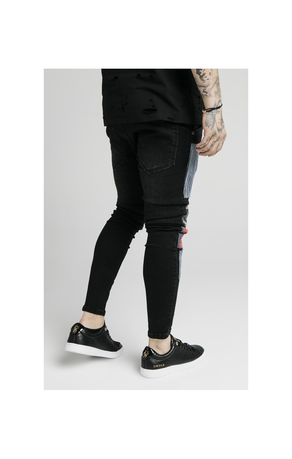 SikSilk Low Rise Fusion Jeans – Washed Black (1)