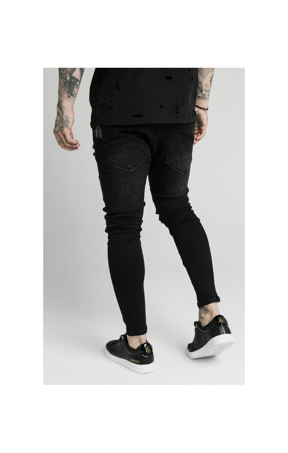SikSilk Low Rise Fusion Jeans – Washed Black (2)