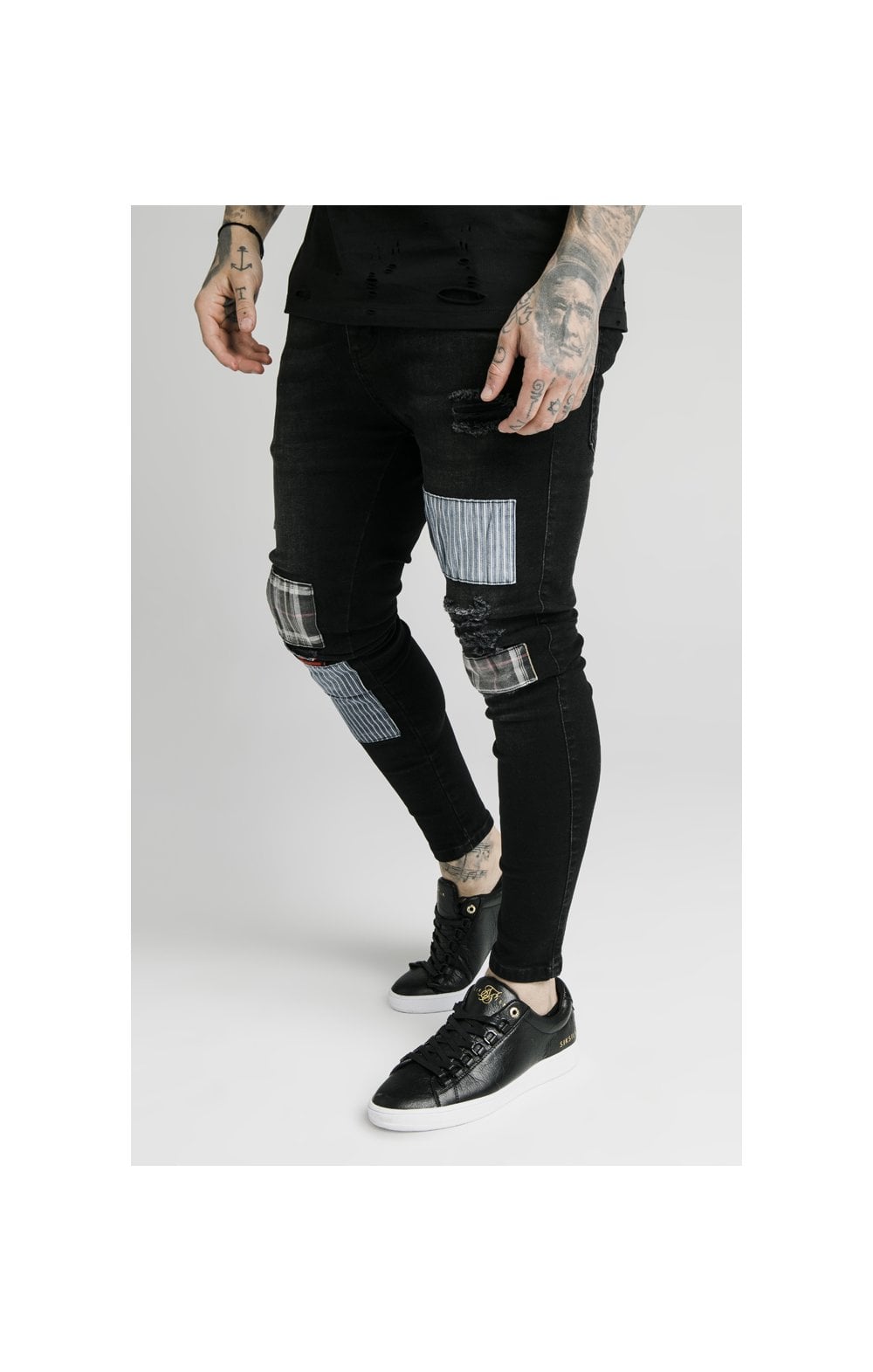 SikSilk Low Rise Fusion Jeans – Washed Black (3)