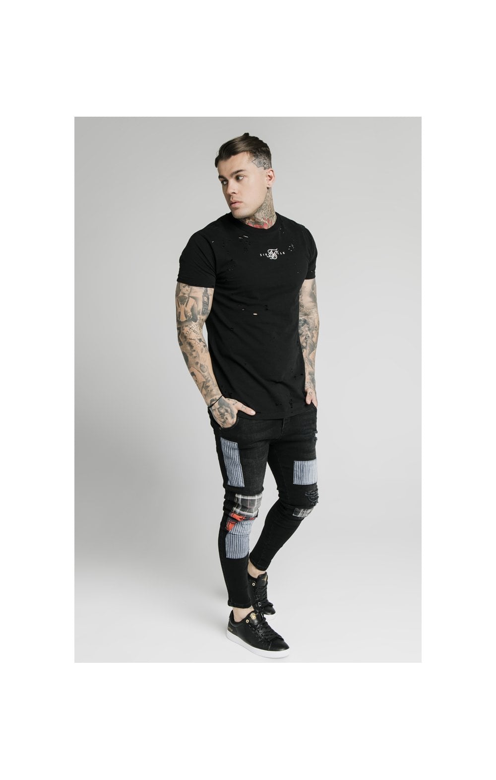 SikSilk Low Rise Fusion Jeans – Washed Black (6)