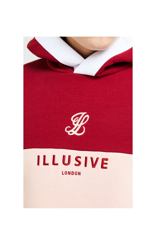 Illusive London Divergence Overhead Hoodie - Red & Pink