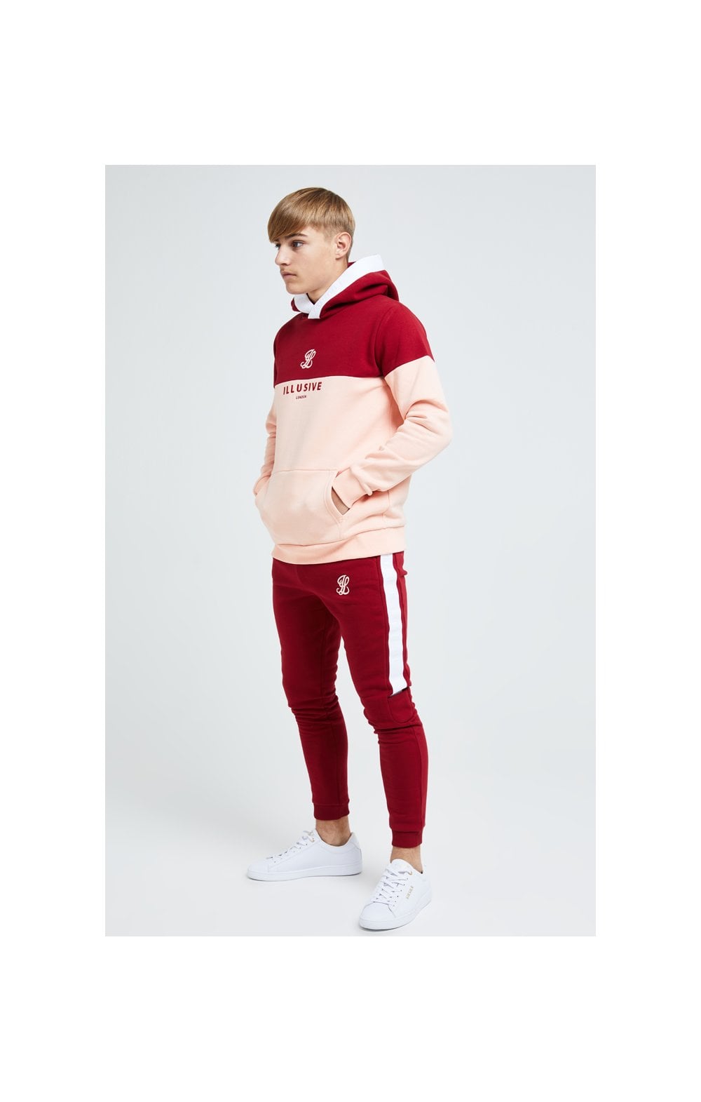 Illusive London Divergence Overhead Hoodie - Red &amp; Pink (2)