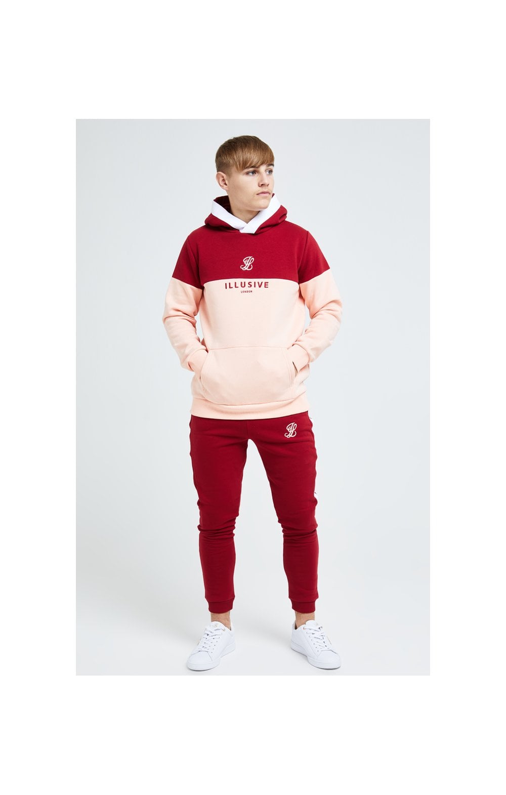 Illusive London Divergence Overhead Hoodie - Red &amp; Pink (5)