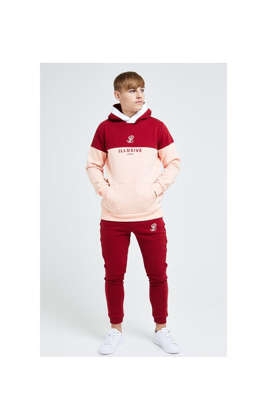 Illusive London Divergence Overhead Hoodie - Red & Pink