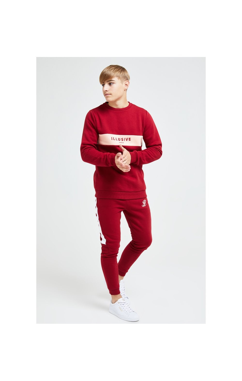 Illusive London Divergence Crew Sweater - Red &amp; Pink (2)