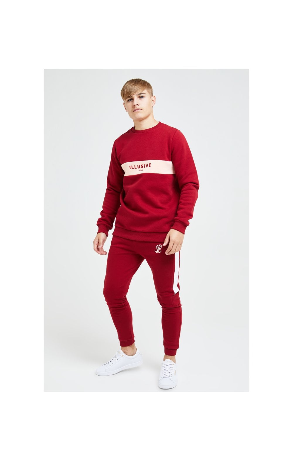Illusive London Divergence Crew Sweater - Red &amp; Pink (3)