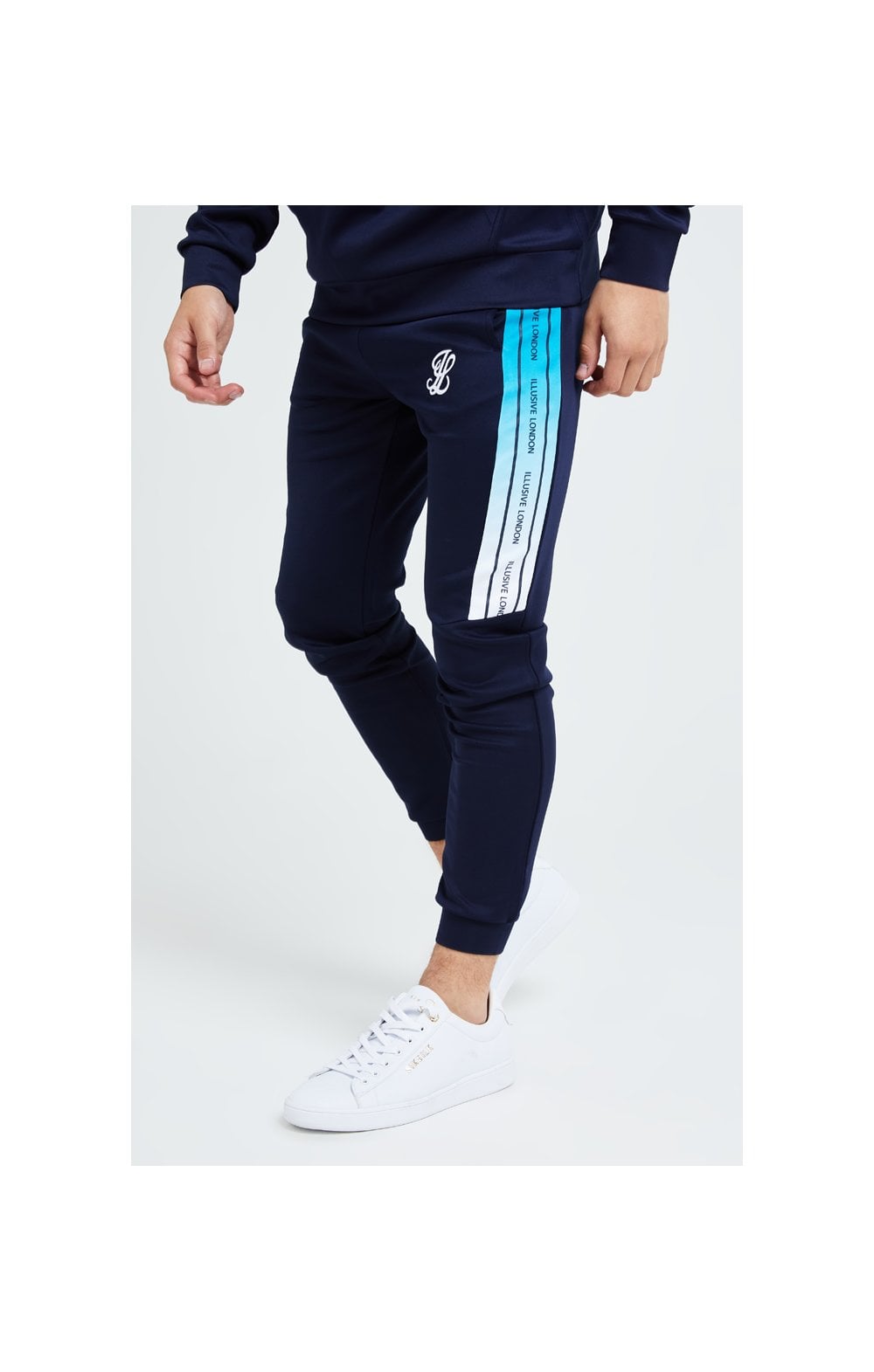 Illusive London Flux Taped Joggers - Navy &amp; Blue