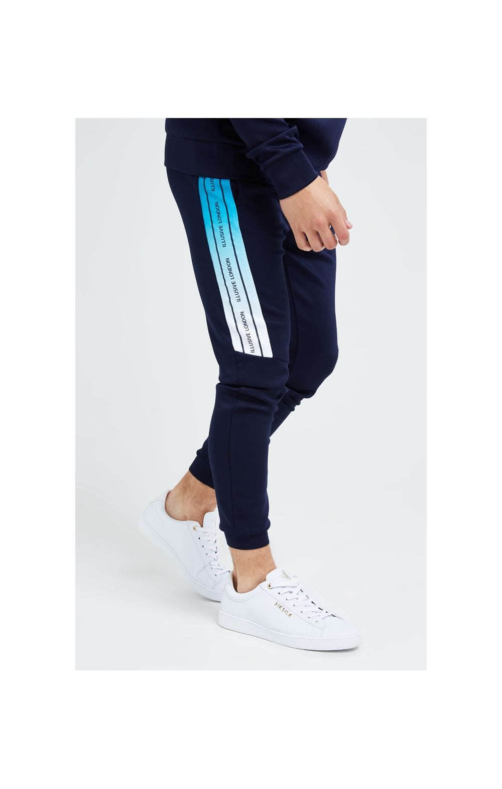 Illusive London Flux Taped Joggers - Navy &amp; Blue (1)