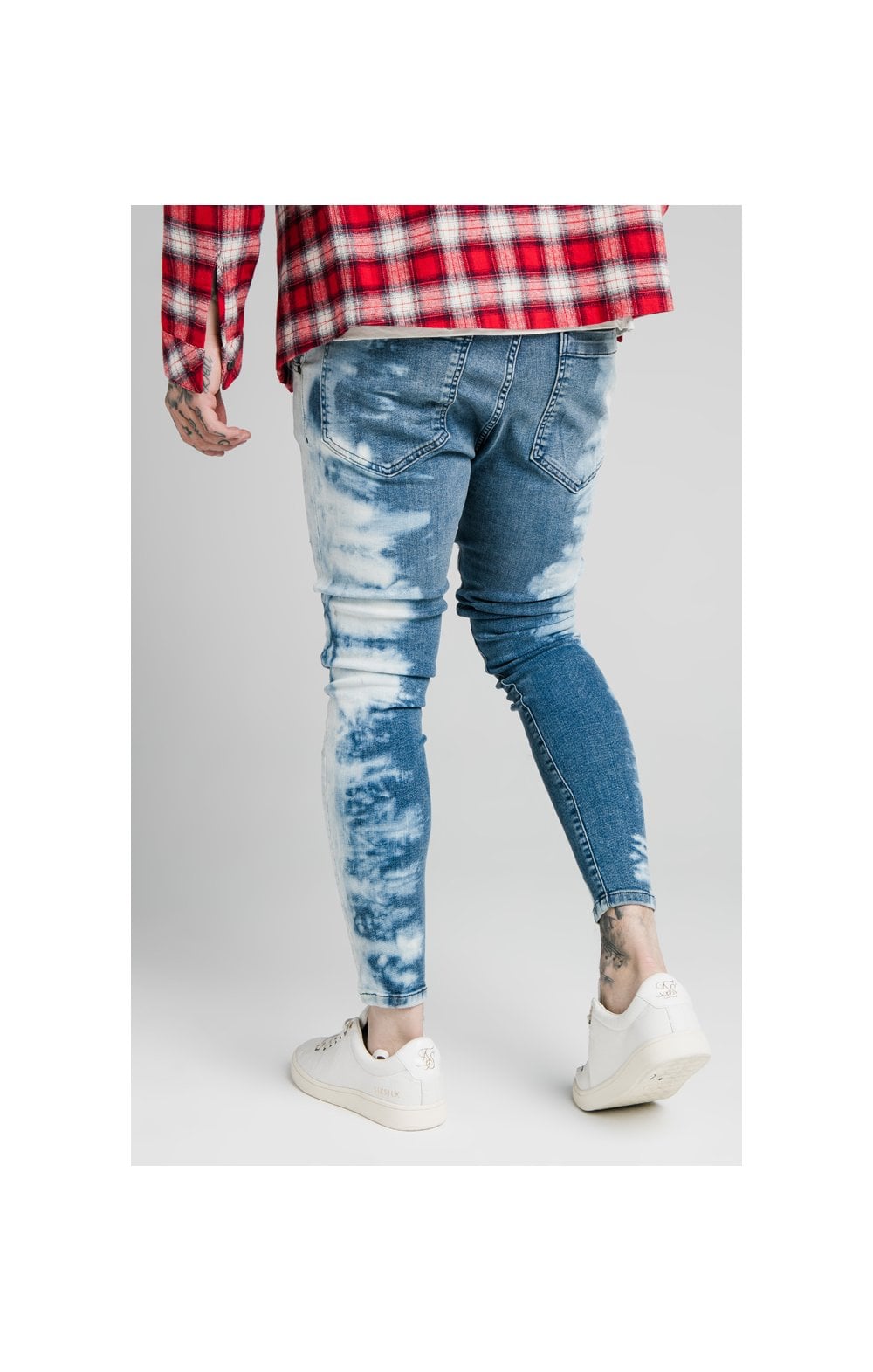SikSilk Skinny Dip Dye Jeans - Midstone (1)