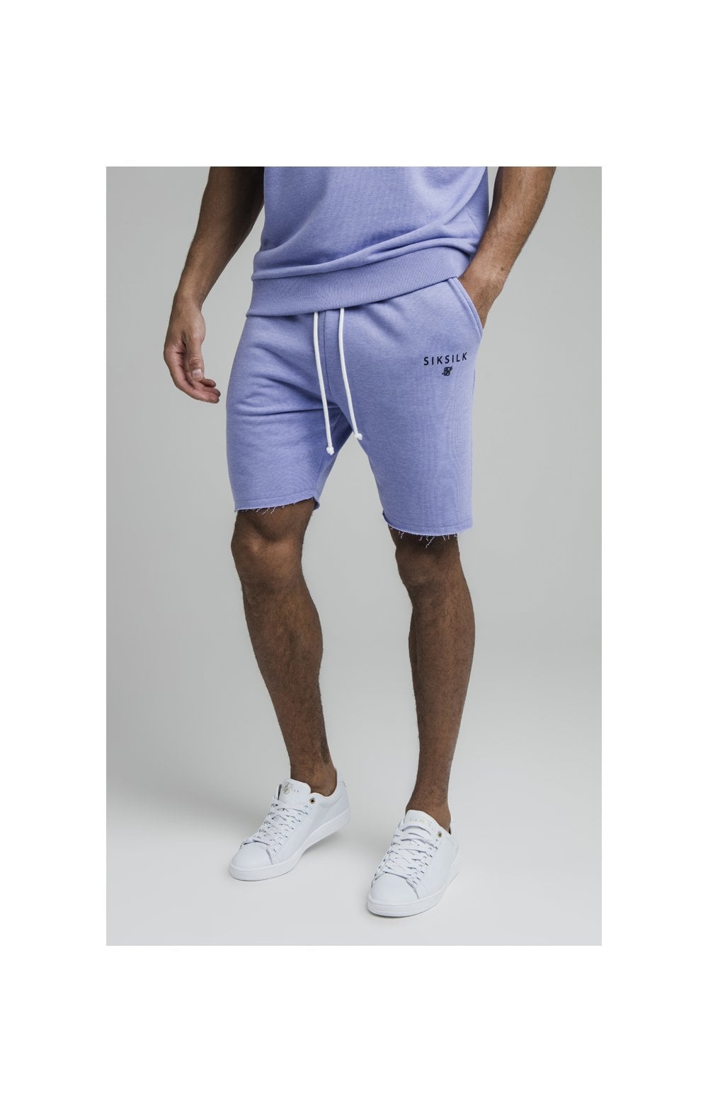 Purple Marl Relaxed Crew Short
