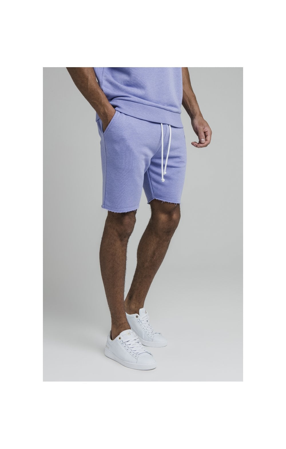 Purple Marl Relaxed Crew Short (1)