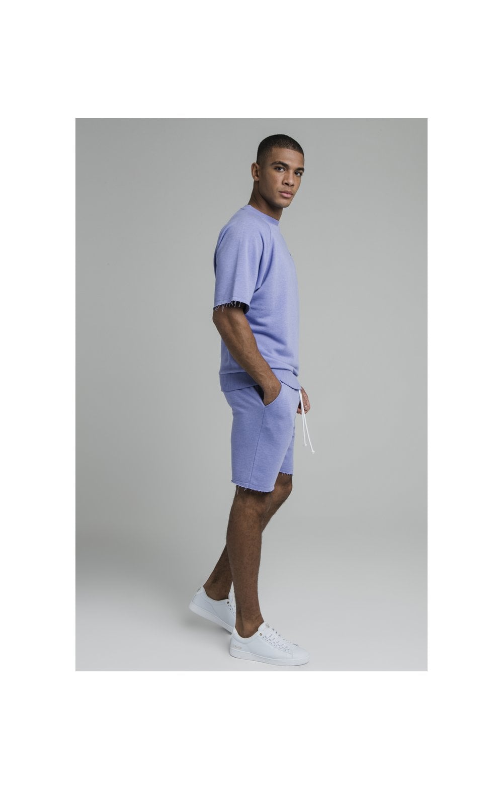 Purple Marl Relaxed Crew Short (5)