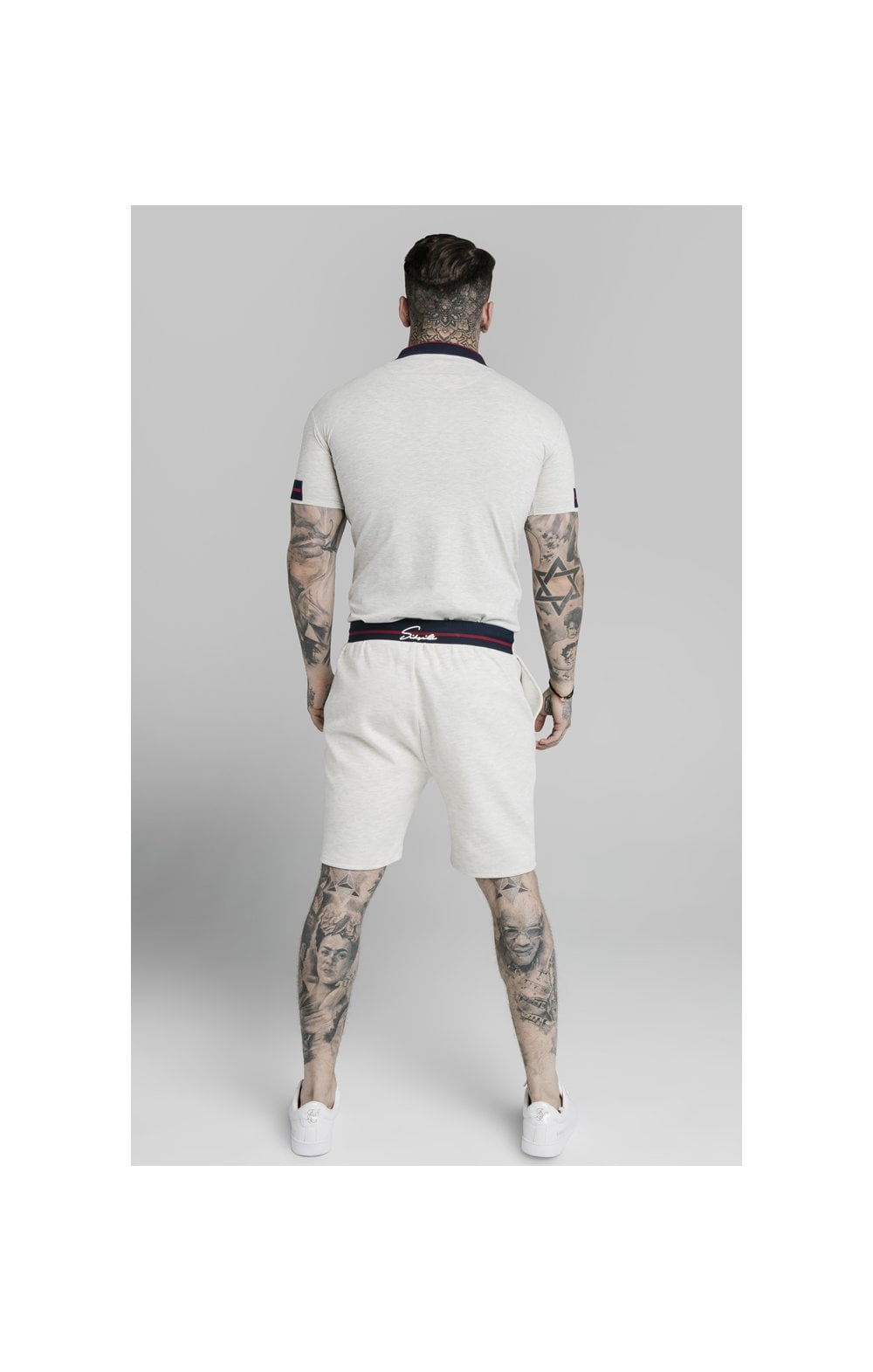 SikSilk Exposed Tape Shorts - Light Grey (6)
