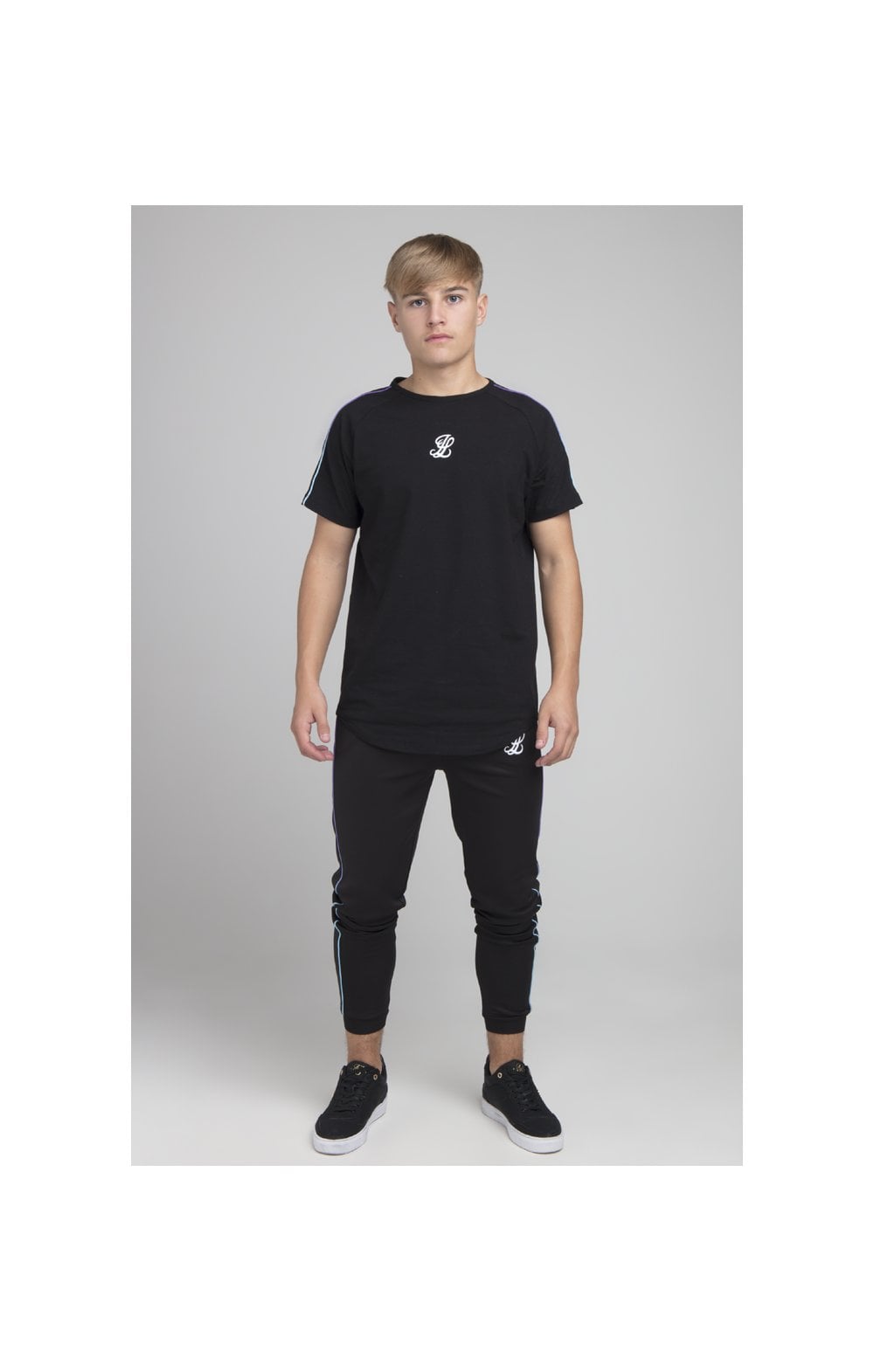 Boys Illusive Black Raglan T-Shirt (2)