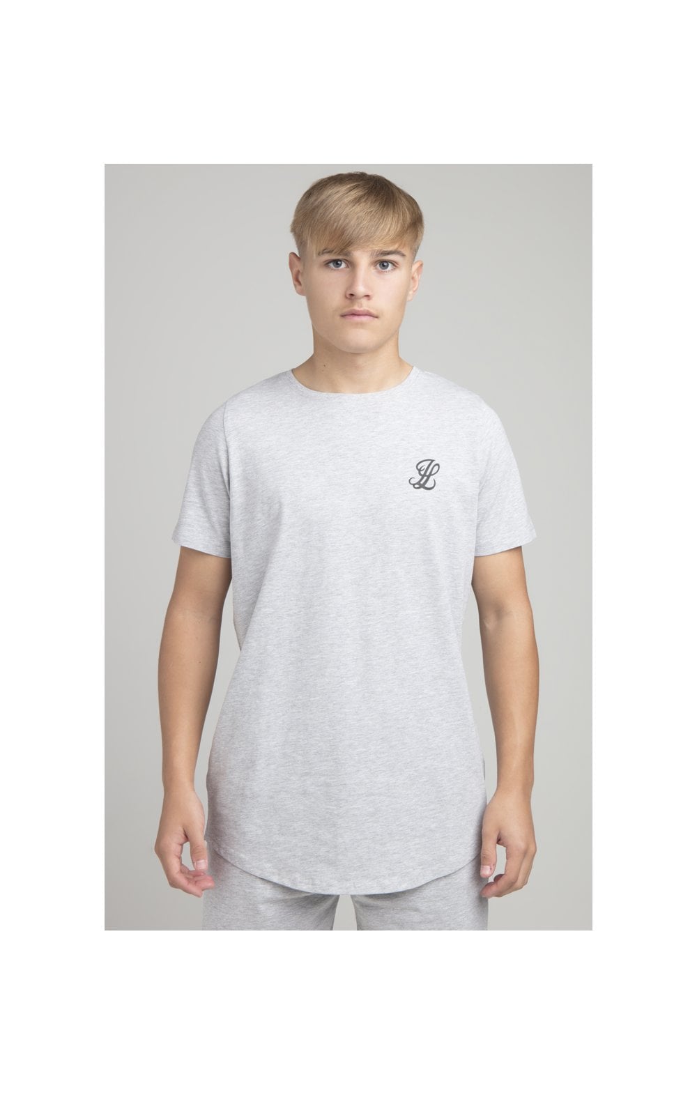 Boys Illusive Grey Marl T-Shirt And Short Twin Set (3)