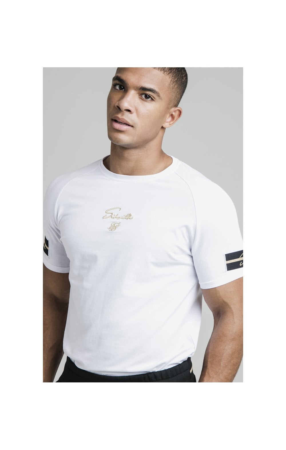 White Raglan Muscle Fit T-Shirt (1)