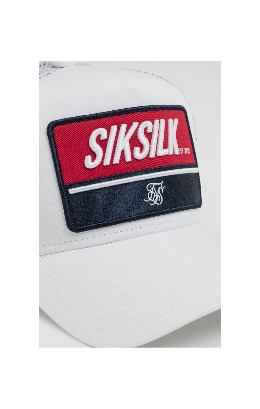 SikSilk Retro Patch Trucker - White (1)
