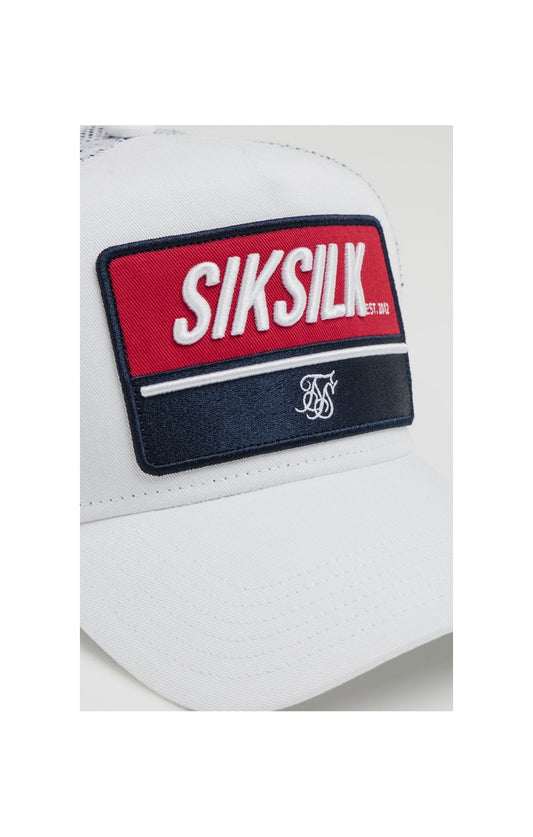 SikSilk Retro Patch Trucker - White