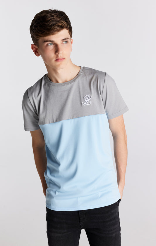Boys Illusive Grey Cut And Sew T-Shirt