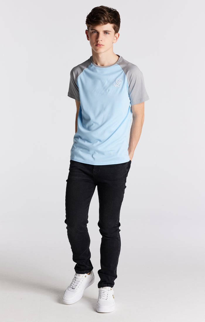 Boys Illusive Blue Raglan T-Shirt (2)