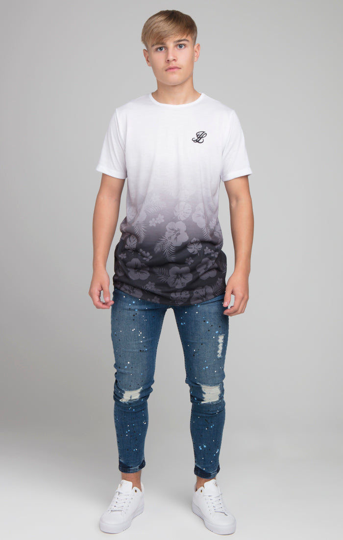 Boys Illusive White Floral Fade T-Shirt (2)