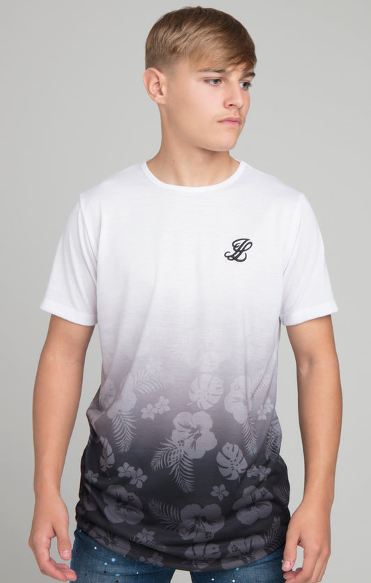 Boys Illusive White Floral Fade T-Shirt