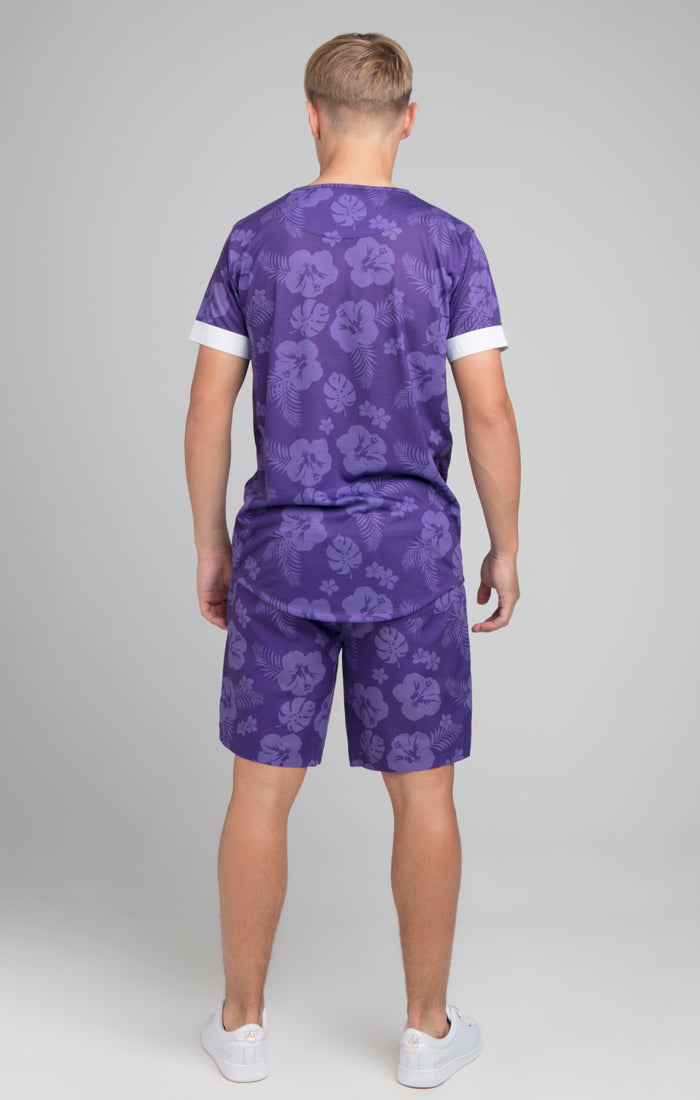 Illusives lila geblümtes T-Shirt für Jungen (4)