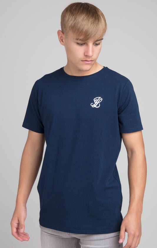 Boys Illusive Navy Essentials Short Sleeve T-Shirt