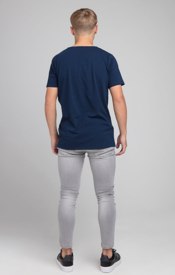 Boys Illusive Navy Essentials Short Sleeve T-Shirt (2)