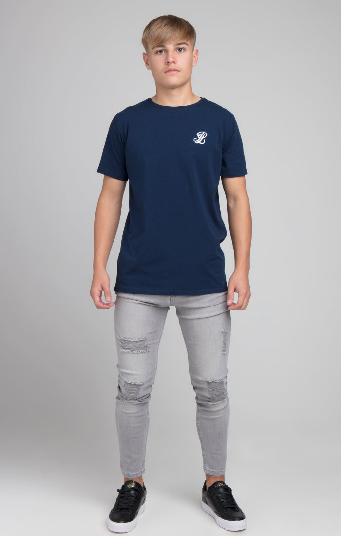 Boys Illusive Navy Essentials Short Sleeve T-Shirt (3)