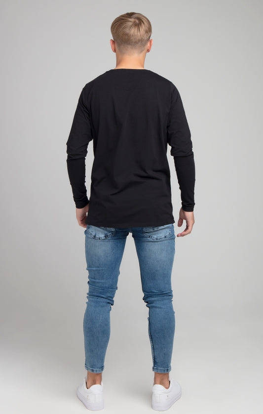 Boys Illusive Black Essentials Long Sleeve T-Shirt